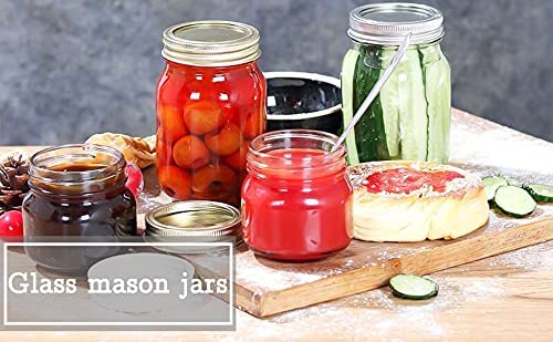 AARAV HOUSE - 500 Ml Ball Mason Glass Jar & Container with Air Tight Silver Metal Lid, Grocery, Dry Fruit, Spice Storage Jars Pack - 6