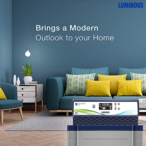 Luminous Optimus 1250 Pure Sine Wave 1100VA/12V Inverter for Home, Office and Shops (supports 1 inverter battery of 12V)