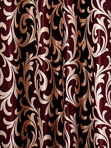 Home Sizzler 2 Piece Eyelet Polyester Window Curtain - 5ft, Maroon