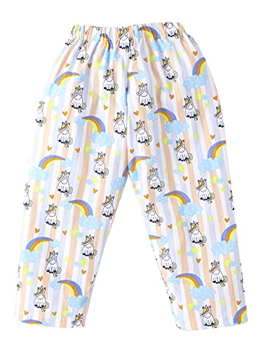 baby wish Kids Sleepsuit for Baby Boy’s and Girl’s 100% Cotton Pajamas Set Full Sleeve Sleep Shirt and Pants Sleepwear with Pocket Baby Clothing Sets Pjs (Cloud Rainbow, 9-10 Years)