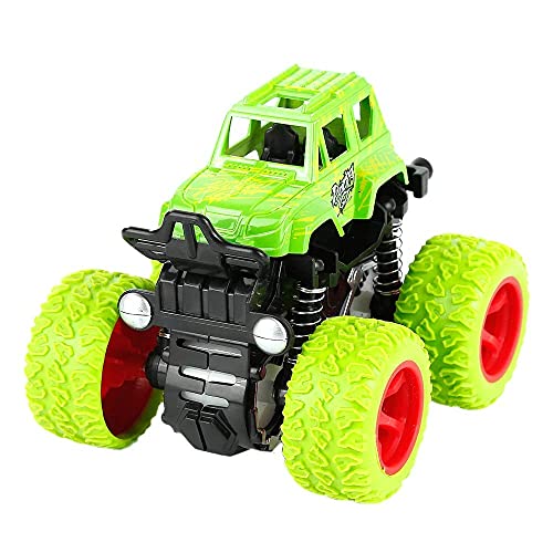 VGRASSP Mini Monster Trucks Friction Powered Cars for Kids, Toddler Toys Inertia Car Toys (Stunt Car Single)