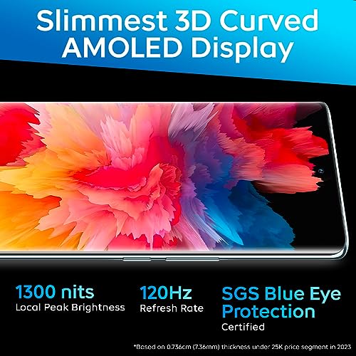 iQOO Z7 Pro 5G (Graphite Matte, 8GB RAM, 128GB Storage) | 3D Curved AMOLED Display | 4nm MediaTek Dimesity 7200 5G Processor | 64MP Aura Light OIS Camera | Segment's Slimmest & Lightest Smartphone