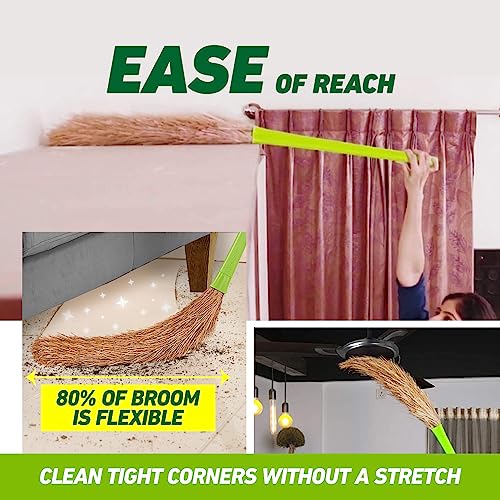Scotch-Brite No-Dust Broom, Long handle, Easy floor cleaning (Multi-use)