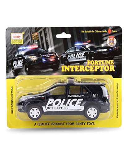 Centy Toys Plastic Police Interceptor Fortune Pull Back Car, Number Of Pieces: 1, Black, Kid