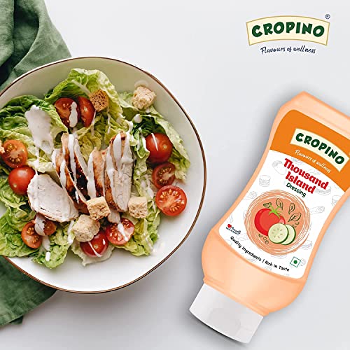 CROPINO Combo of Thousand Island Dressing Sauce, 300gm & Carrot & Cucumber Sandwich Spread, 300gm / American Salad Dressing/Perfect For Salads, Sandwiches, Burgers And Rolls/Pack of 2