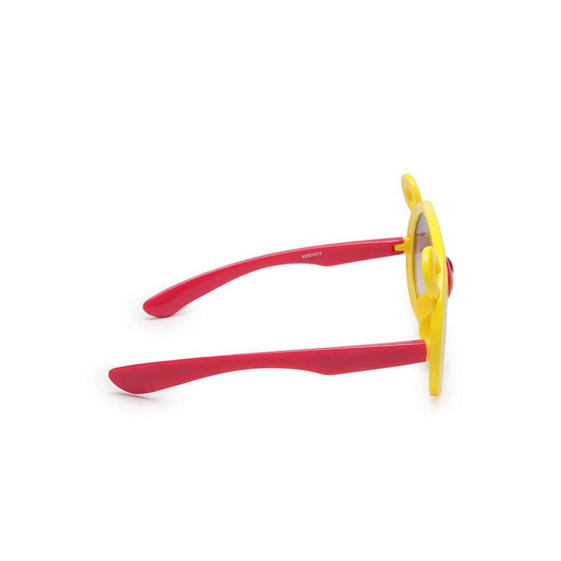 SHOP FRENZY Unisex Child Goggle Sunglasses (Yellow Frame, Black Lens) (Medium) (Pack of 1)