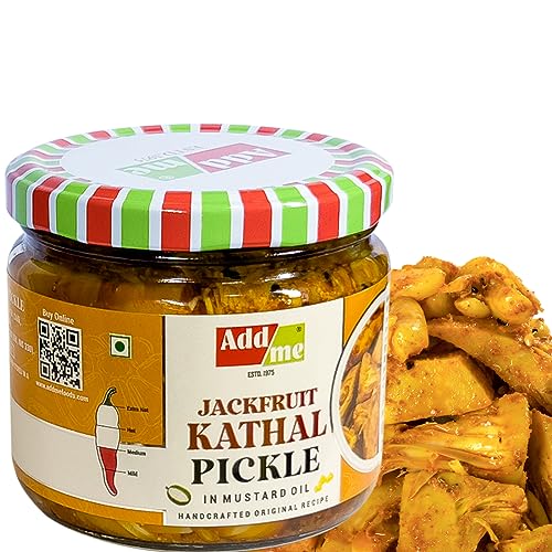 Add me Homemade Fresh Jackfruit Pickle in Mustard Oil 300g | Kathal ka achar Tasty Ready to eat Pickles Glass Jar