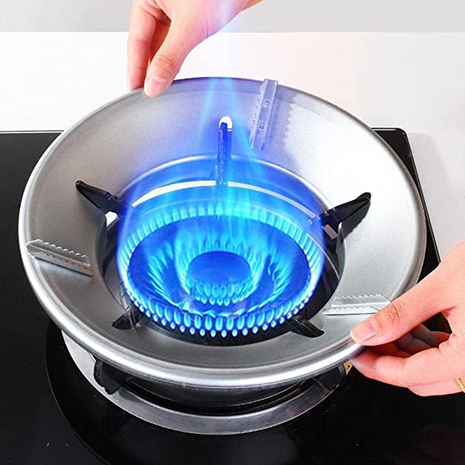 fire & windproof gas saver burner stand, gas saver jali ring, gas energy saver stand, gas saver protecter flame, suitable for all gas stove, Open