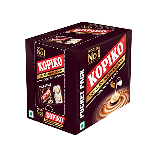 KOPIKO Cappuccino Coffee Candy - World's No 1 Coffee Candy (Pocket Pack -504g (24 Units X 6 Pieces in Each), Pack of 2)