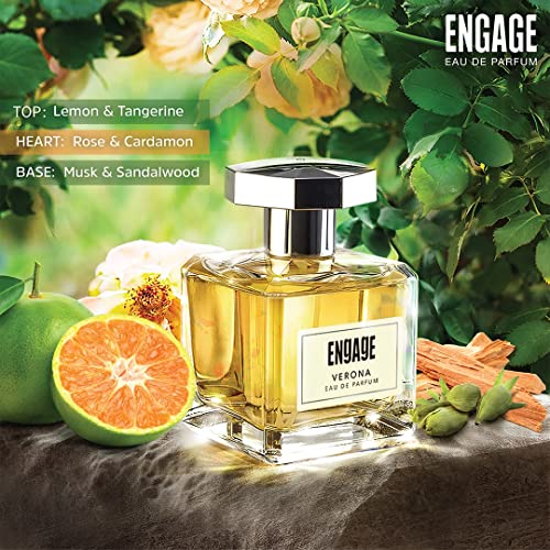 Engage Verona Perfume for Women, Long Lasting, Citrus and Fruity, for Everyday Use, Gift for Women, Free Tester with pack, 100ml