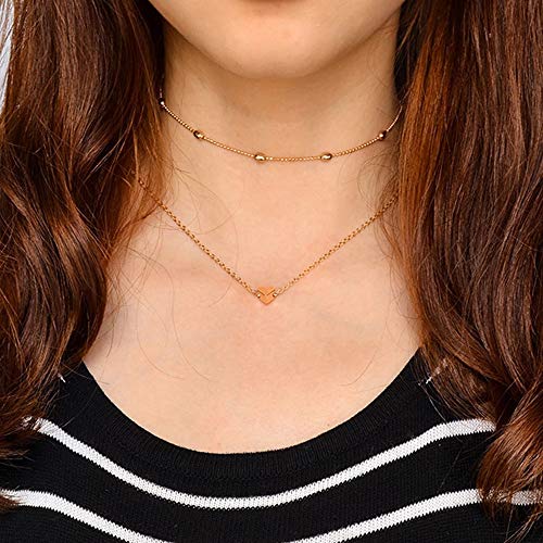 Shining Diva Fashion Stylish Multilayer Chain Pendant Necklace For Women And Girls (12450Np), Gold