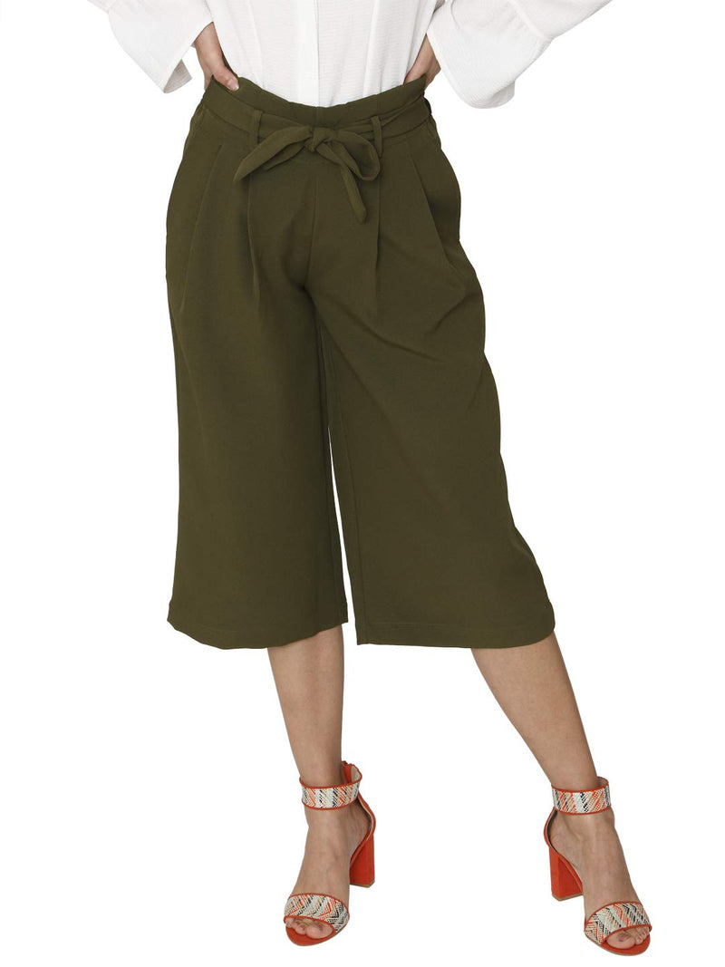 VERO MODA Women's Flared Pants (2049806010_Ivy Green_L)