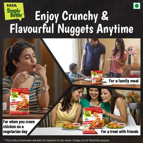 Tata Simply Better Plant-Based Nuggets, Tastes Just Like Chicken - 15 Pieces, 270g