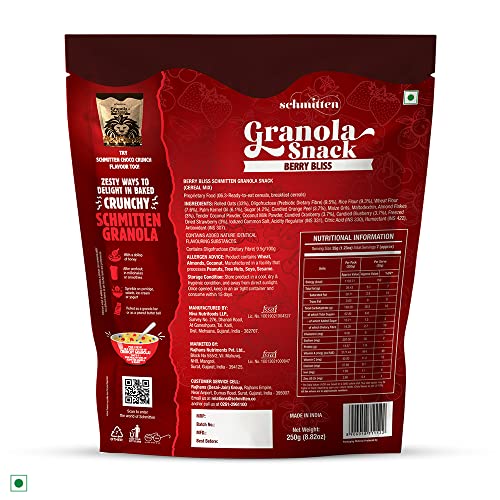 Schmitten Granola Snack (Berry Bliss, 250g X 1 Pouch)