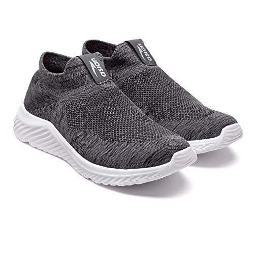 ASIAN Men's Moonwalk-01 Sports Walking,Running & Gym Shoes with Eva Sole Extra Jump Casual Slip-on Shoes for Men's & Boy's… Dark Grey
