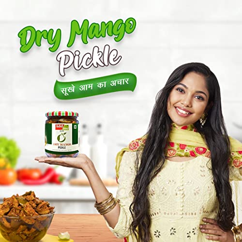 Add Me Home Made Dry Mango Pickle Less Oil 500gm Aam ka Sukha Achar village style 500g glass Pack