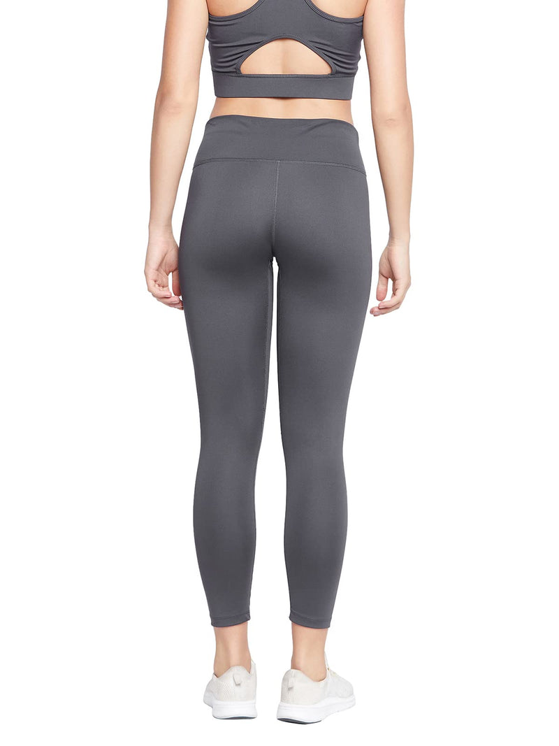 Clovia Women's Snug Fit Active Tights (AB0076P05_Grey_S)