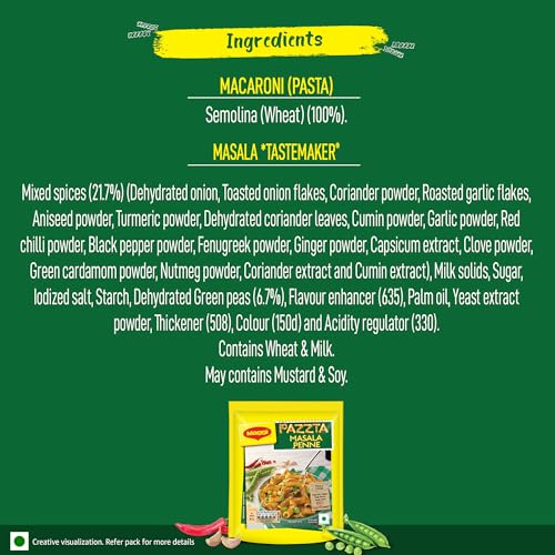 MAGGI Pazzta Masala Penne Pasta, Delicious Italian Style Instant Pasta, Made with 100% Suji & Quality Ingredients, 69.5g