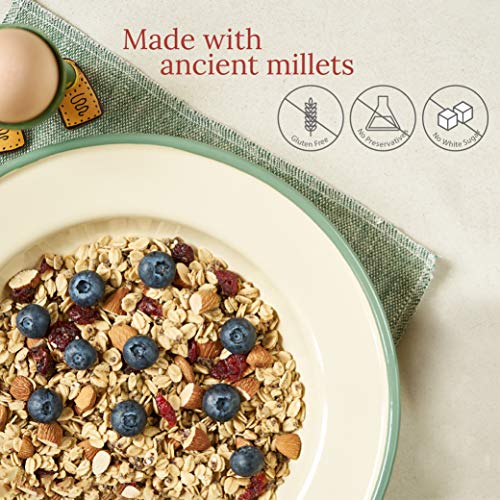 Wingreens Harvest Toasted Millet Muesli 250 g, Cranberry & Almond, Natural, Breakfast Cereal, Healthy Gluten-Free Cereals with Whole Grains, Dried Fruits, Nuts and Seeds, No Artificial Preservatives