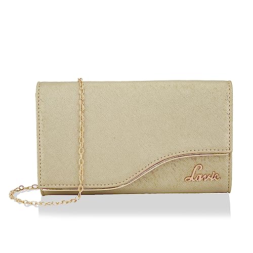 Lavie womens Curve Ava Envelope Small Mt.Gold Clutch Bag