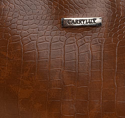 Carrylux Large Capacity Croco Pattern Tote Bags For Womens Big Purses And Handbags Ladies Big Shoulder Bag From ( Brown )