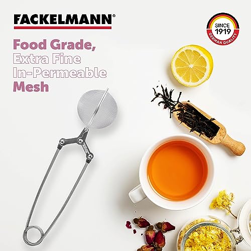 Fackelmann Stainless Steel Tea Infuser, 15 Cm | Sturdy, Durable & BPA Free | Fine Mesh | Reusable & Eco-Friendly