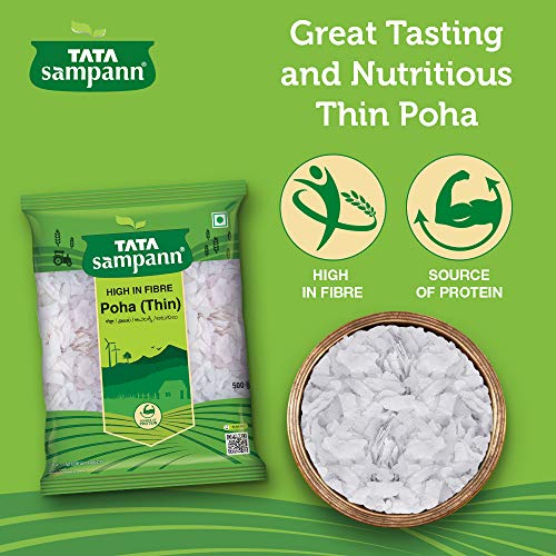 Tata Sampann White Thin Poha, 500g