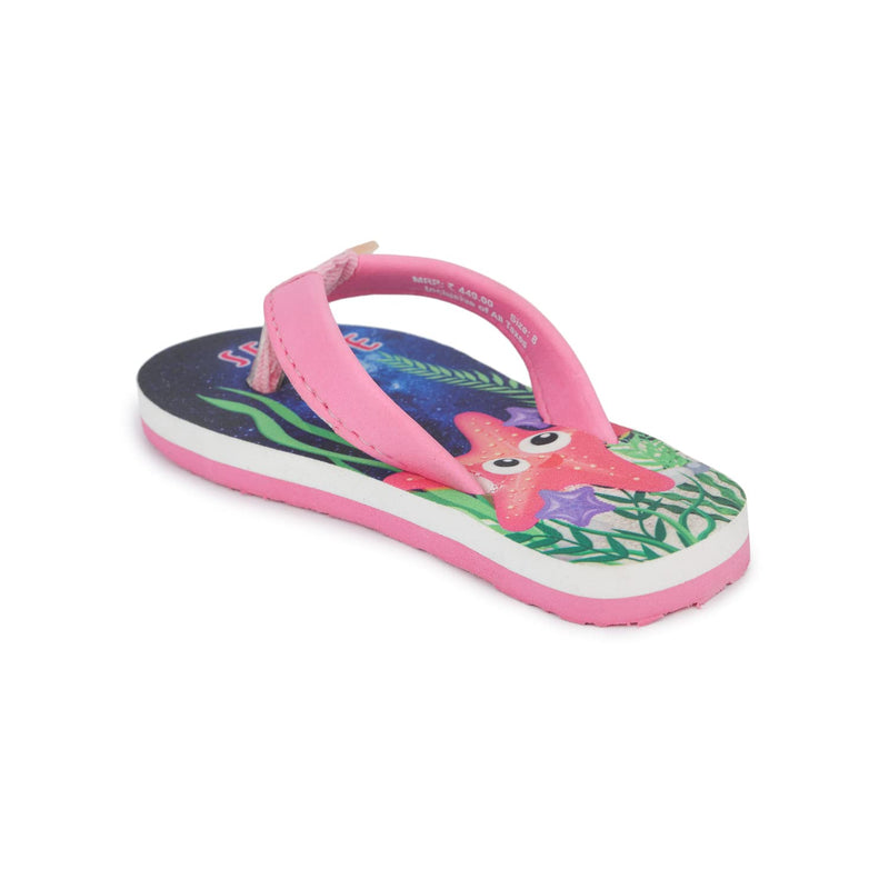 toothless Kids Girls Navy Pink Flip-Flops(TLPGFF4215-5-5.5Y)