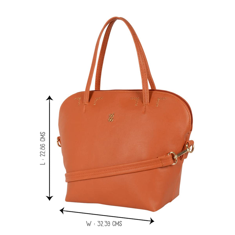 Baggit Women's Bowling Handbag - Medium (Orange)