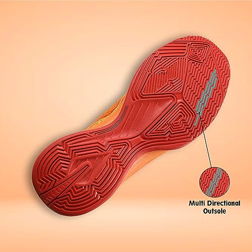 Nivia Warrior 2.0 Basketball Shoe/Soft Cushion EVA Inner Insole Better fit/Smooth, Comfortable Shoes/UK-10 (Orange)