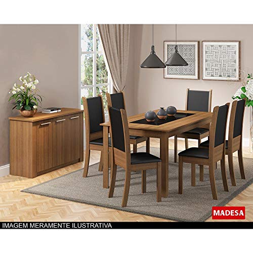 Madesa Buffet Sideboard with 3 Doors, Dining Room Furniture, Wood, 119 W x 79 H x 42 D Cm – Rustic