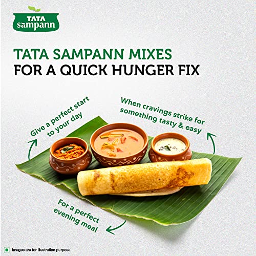 Tata Sampann Fibre Rich Dosa Mix | Ready to Cook Breakfast Mix | Ready in 15 Minutes | Golden, Crispy & Tasty Dosas | Instant Dosa Batter| 500 g