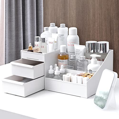 ALOXE Cosmetic Organizer Box Drawers Storage Plastic Stationary Box | Make Up Organiser For Women