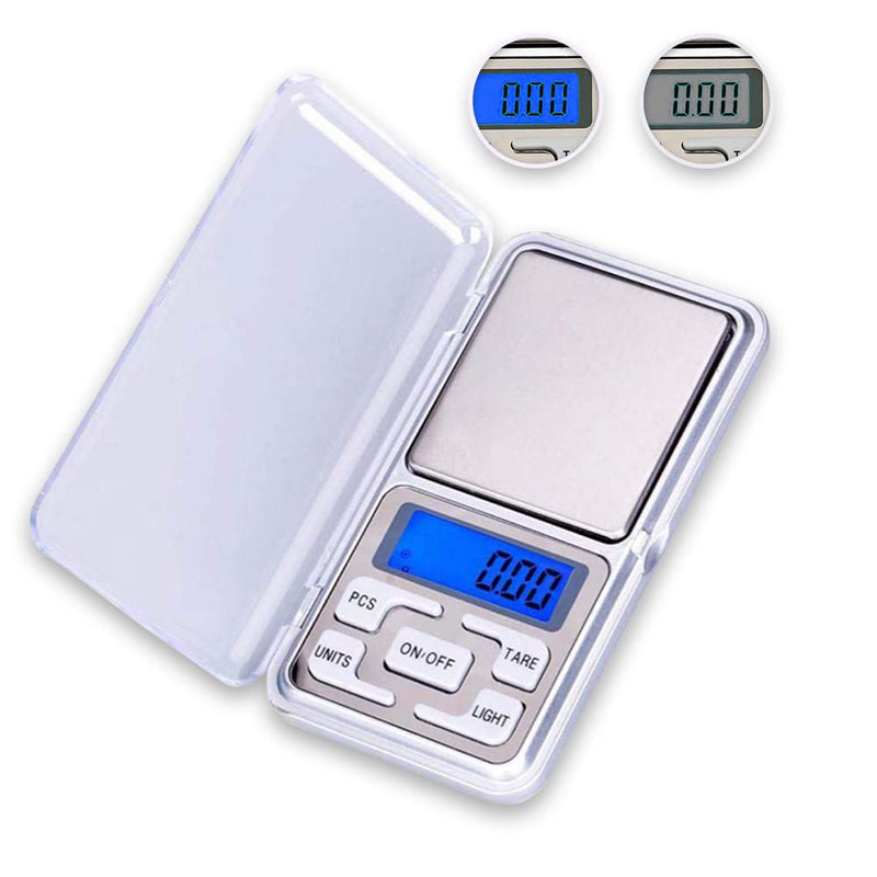 FreshDcart Mini Pocket Weight Scale Digital Jewellery/Chem/Kitchen Small Weighing Machine With Auto Calibration, Tare Full Capacity, Operational Temp 10-30 Degree ( 200 /0.01 G), Silver