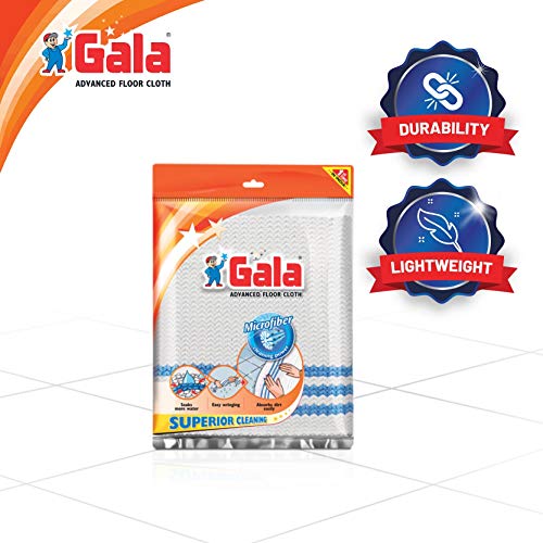 Gala Microfiber Advance Floor Cleaning Cloth(Pocha) for Mopping - White, Pack of 2 (163054)