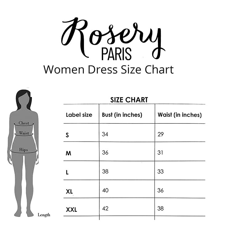 rosery paris Wonen's Formal Casual MIDI one Piece Bodycon Dress (Black, Small)