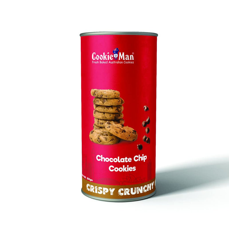 Cookieman Choco Chip Cookies - 200g Canister | Cookies with Chocolate Chips