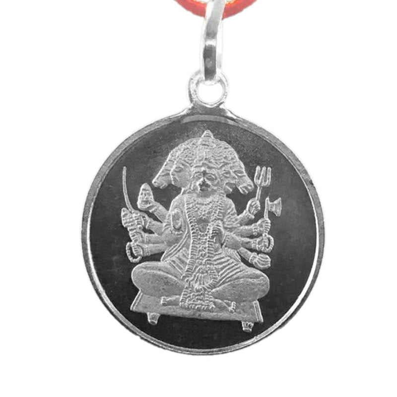 Vishaka Arts Panchmukhi Hanuman Yantra Pendant In Pure Silver 999 Blessed And Energized Locket