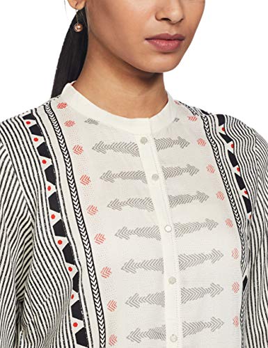 W for Woman Women's Synthetic Kurta (18AUW17468-59519_White_2XL (16))