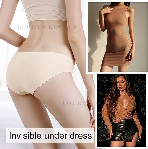 LOURYN KOULYN® 6 Pack Women's Seamless Hipster Underwear No Show PNTY