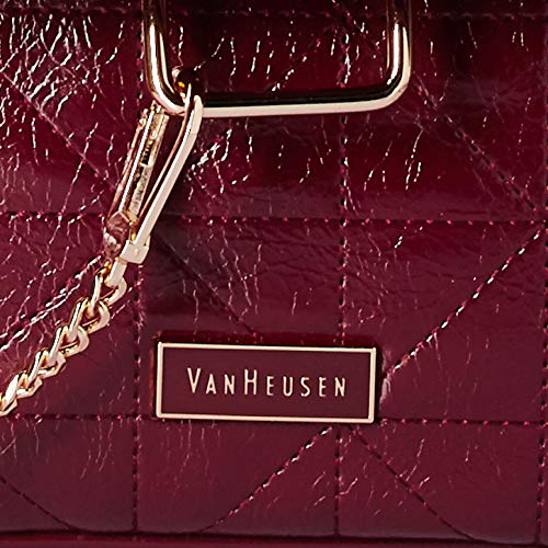 Van Heusen womens Satchel with Chain(Burgundy)