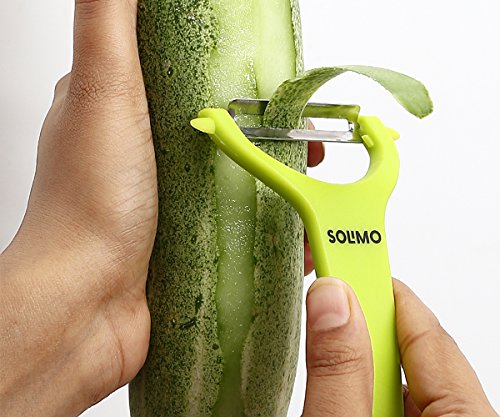 Amazon Brand - Solimo Plastic Kitchen Peeler - Green