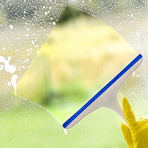 2 Pcs Shower Squeegee for Shower Glass Doors,Car Window Windshield Mirror Tile Cleaner Cleaning Wiper Squeegees Tool with Hook, Window Cleaning Shower Glass Squeegees