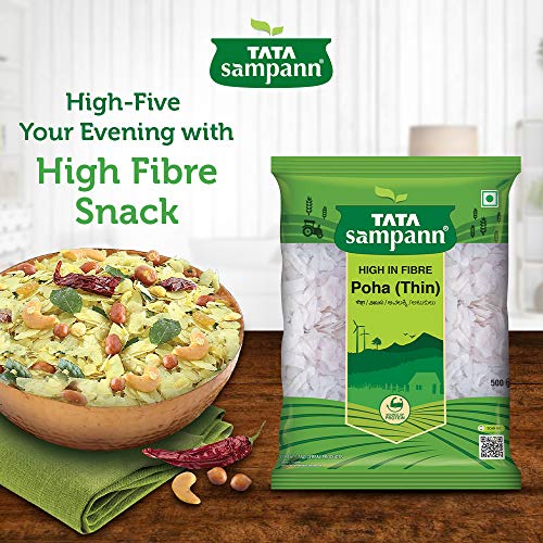 Tata Sampann White Thin Poha, 500g