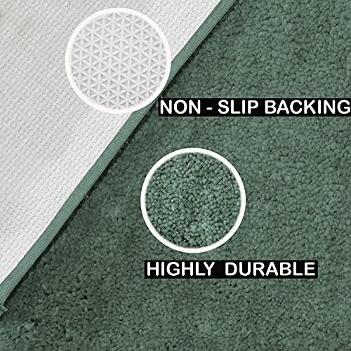 Flooring India Co FI Home Newman Microfiber Anti-Skid Water Absorbent/Soaking Washable Mat for Bathroom/Entrance/Kitchen/Bedside/Door/Living-Room/Prayer Room (Seige, 18x30 In, 45 x 75 cm, Rectangular)