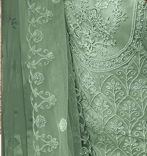 RUDRAPRAYAG anarkali net and santoon embroidered straight suits for women | anarkali suit for women readymade | gown for women semi-stitched | gown for women 2022 | anarkali salwar suit | salwar suit in Clothing & Accessories