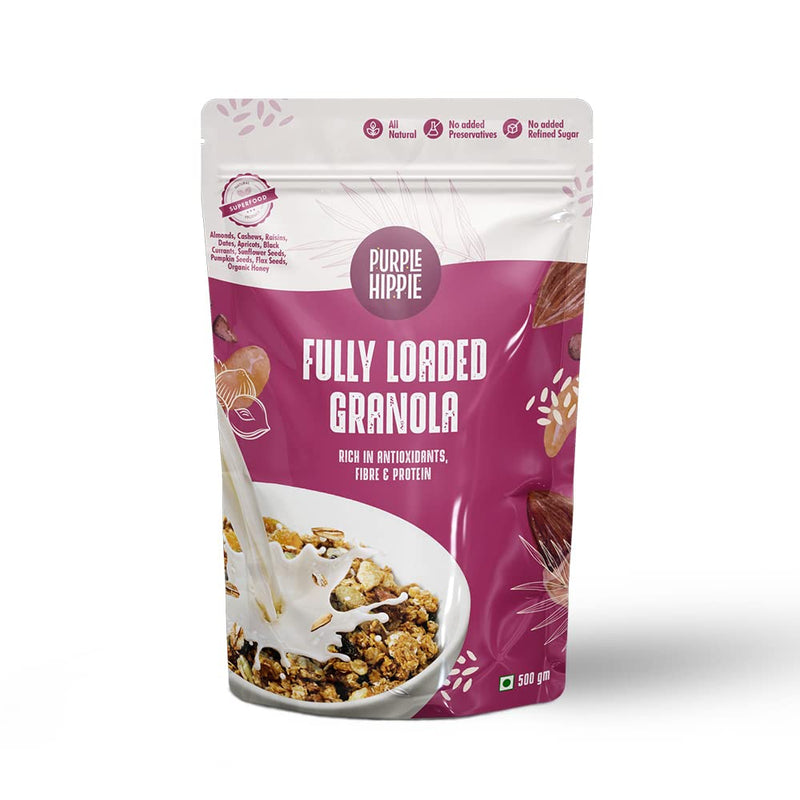 Purple Hippie Fully Loaded Granola Breakfast Cereal 500gm