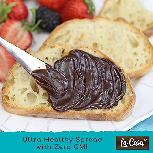 La Casa Sugar-Free Dark Chocolate Spread | Stevia Based | All Natural | Product of India | 350g |