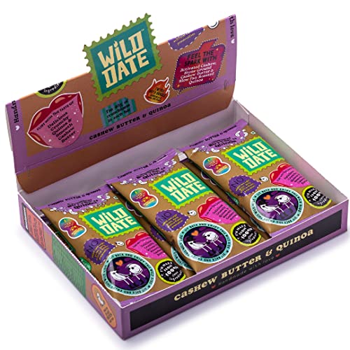 Wild Date 40g Snack Bar | Cashew Butter & Quinoa | Dairy-free with No Artificial flavour | Guilt-free MIdnight Snack | Pack of 6