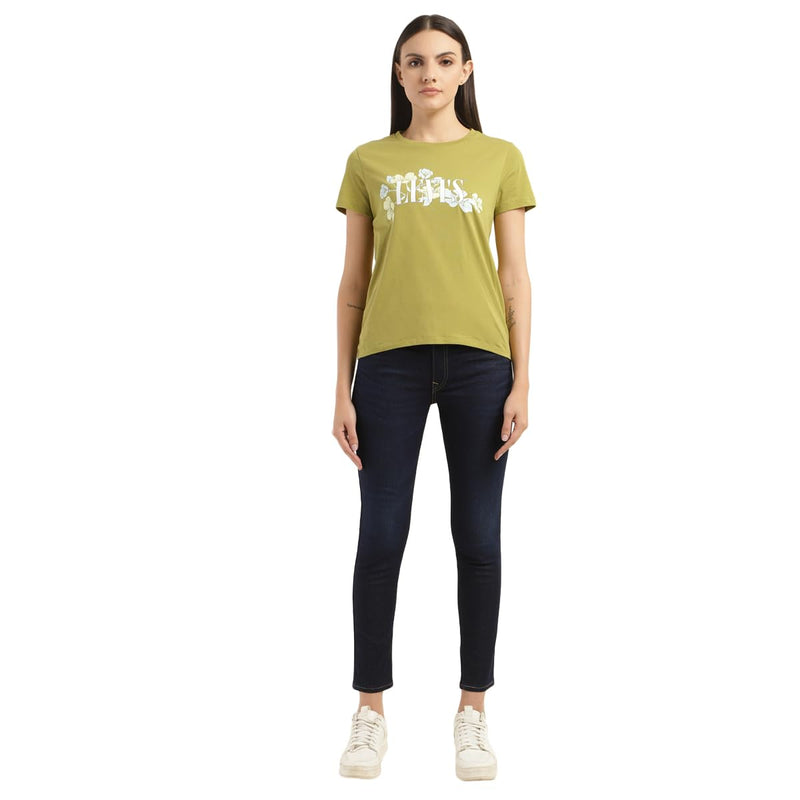 Levi's Women's Regular Fit T-Shirt (23771-0449_Green